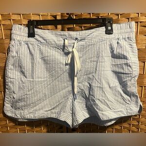 Vineyard Vines Light Blue Striped High Waist Shorts